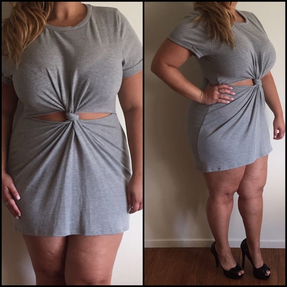 Dresses & Skirts - Gray Cut Out Dress