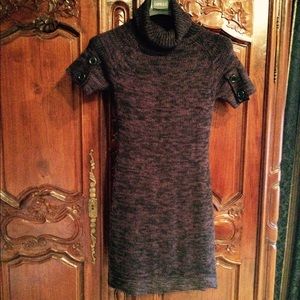 Size M Purple/Black Sweater Dress. Fits size 6.