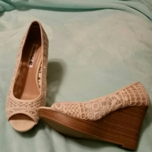 Lace Crochet Platform Wedges