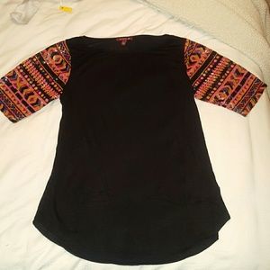 Black sequin sleeved shirt