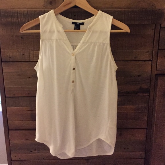 Cream sleeveless top