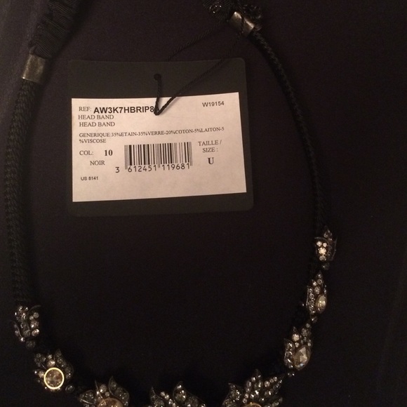 Lavin black crystal headband/ headpiece