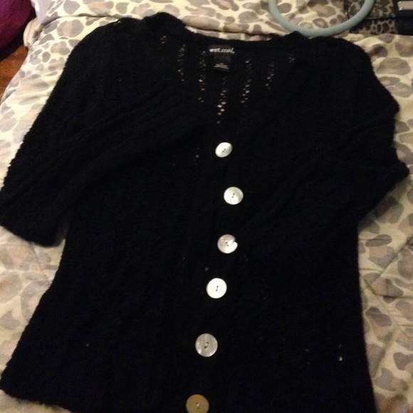 black sweater