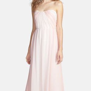 Jim Hjelm blush pink chiffon gown