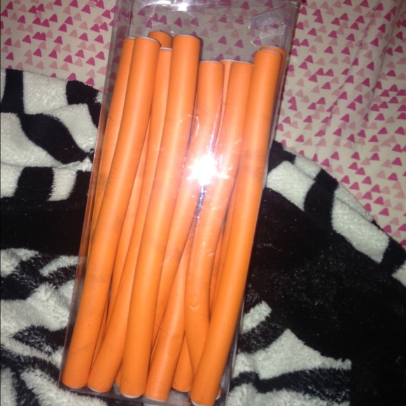 Orange foam curlers