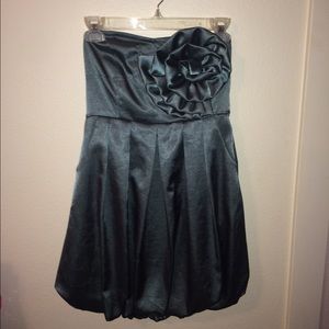 Strapless Teal Dress