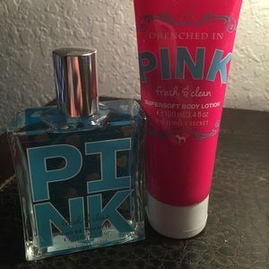 Fresh and clean pink fragrance and body lotion