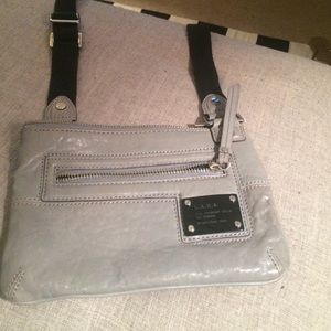 L.A.M.B grey leather cross-body