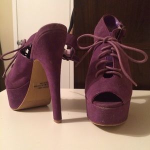 Purple Lace Up Heels