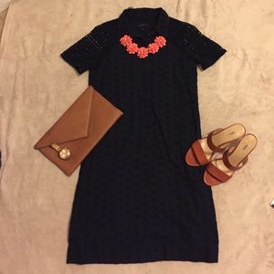 J. Crew - Eyelet Shirtdress in Navy