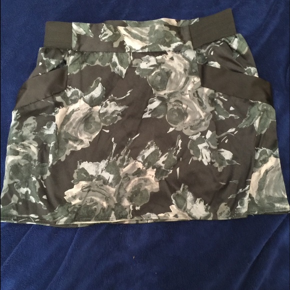 Floral Silk Skirt
