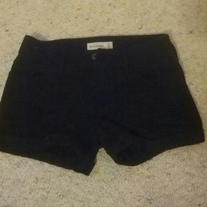 Black denim abercrombie shorts