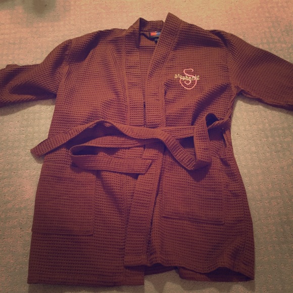 Monogrammed Brown robe