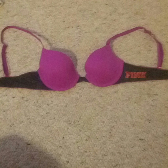 Purple and grey PINK bra