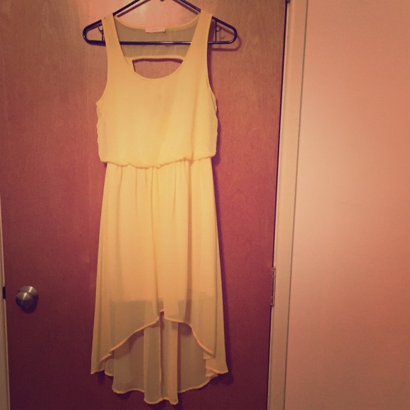 Yellow high low hem dress