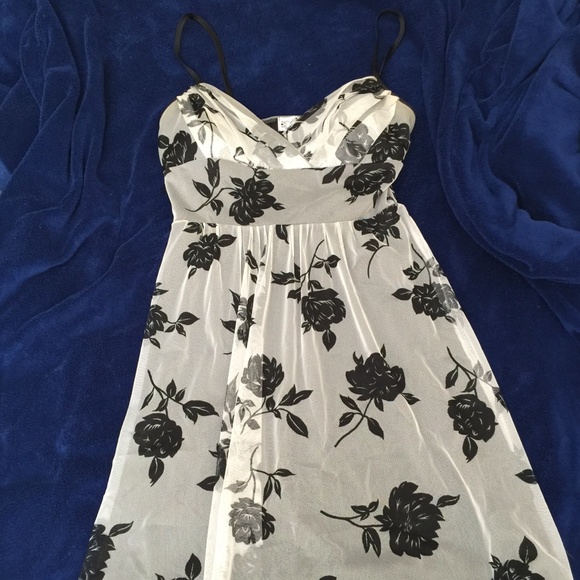 Black/Grey Floral Dress