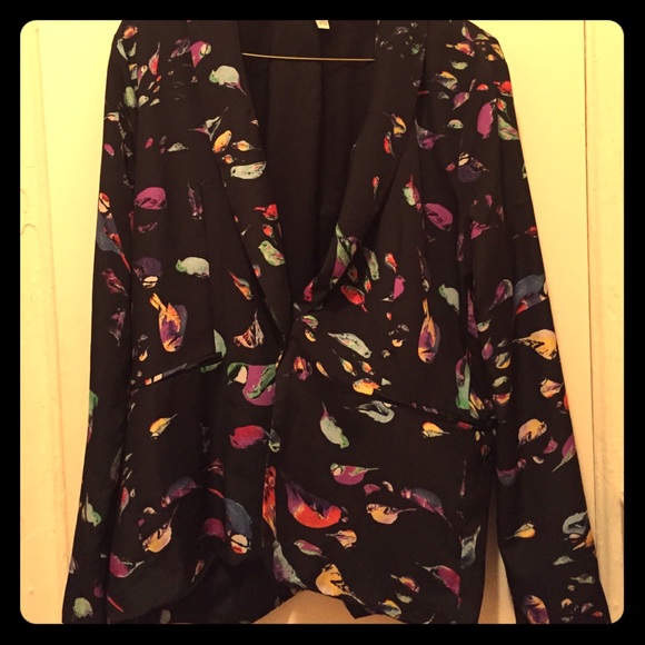 Lucca Couture silky bird blazer