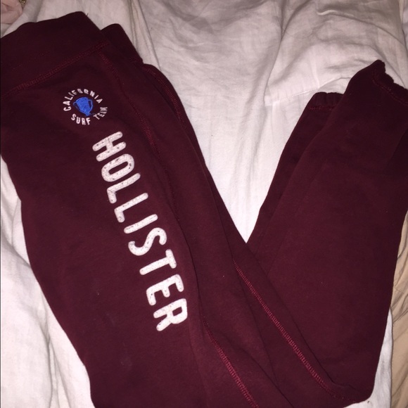 Burgandy Hollister Sweats - Picture 1 of 2