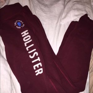 Burgandy Hollister Sweats