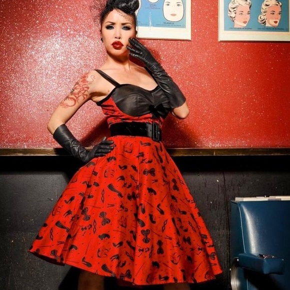 Stunning Deadly Dames Pinup Dress in Fetish