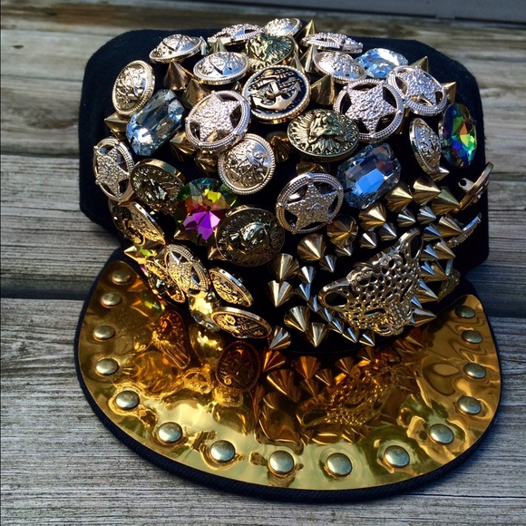 Embellished Snapbacks Cap Stud Rivet