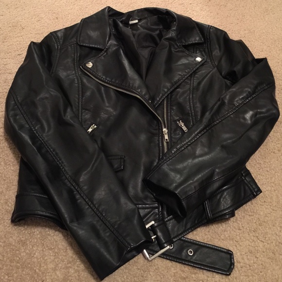 faux leather jacket