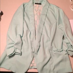 Maurice's Blazer & lace top. Torrid bra & pants.