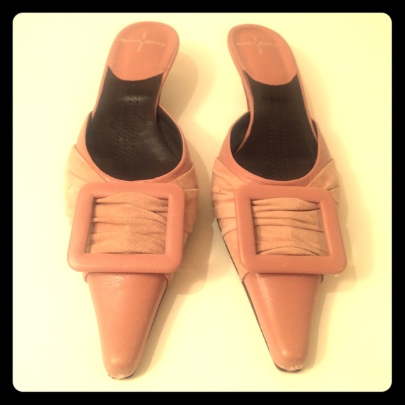 Dusica . Dusica low heel mules made in Italy