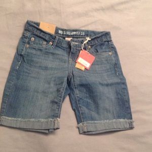 Long jean shorts