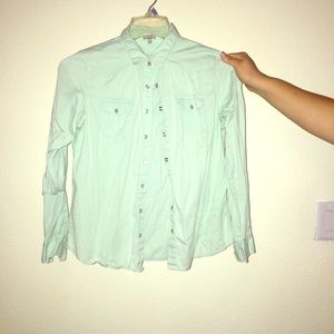 Mint Green button up