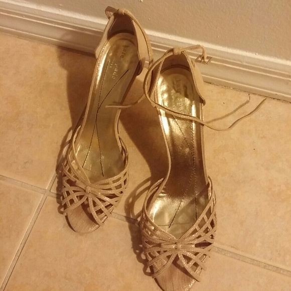 Kate Spade gold heels