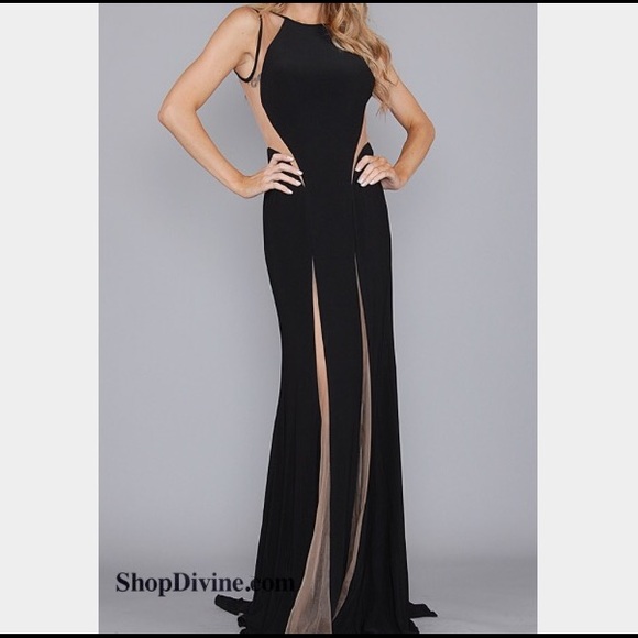 Black and sheer Jovani Dress size 4 - Picture 2 of 3