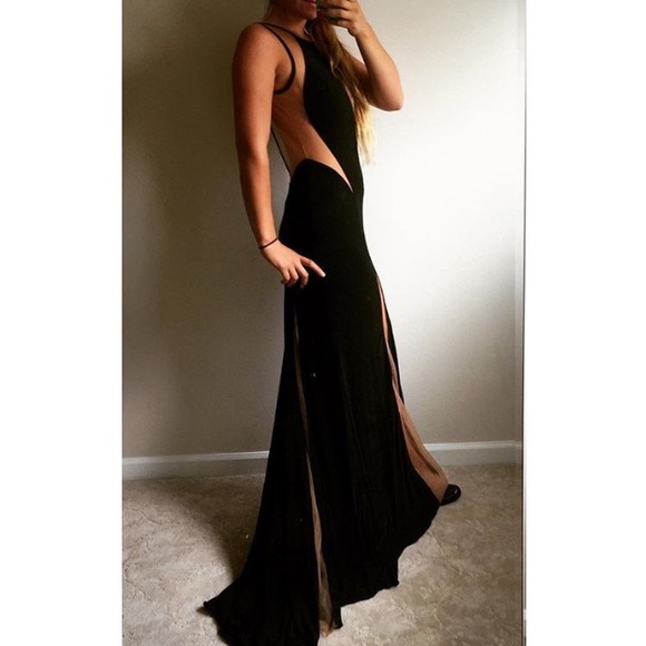 Black and sheer Jovani Dress size 4 - Picture 3 of 3