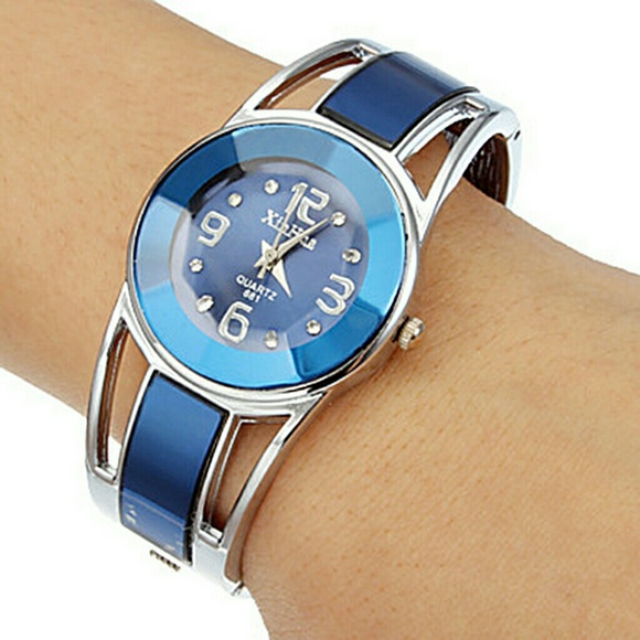 Royal blue wrist watch