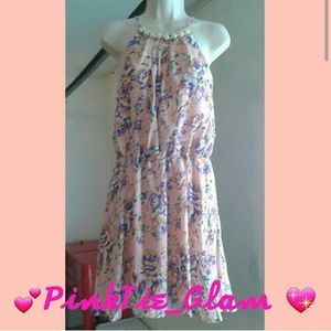 Pink, Floral Dress, Medium!