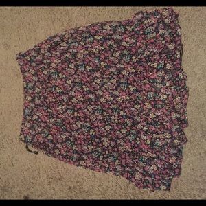 Flower midi skirt