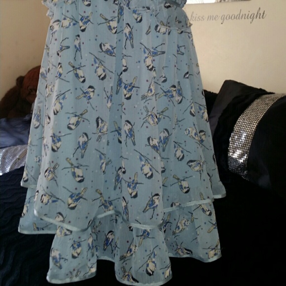 Steve Madden Blue Birds Ruffle Tunic - Picture 2 of 2