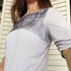Banana Republic lavender top with pleats