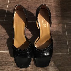 Gucci heel sandal real brogue leather