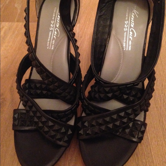 Kenneth Cole Shoes - Kenneth Cole Black Studded Heels Size 8