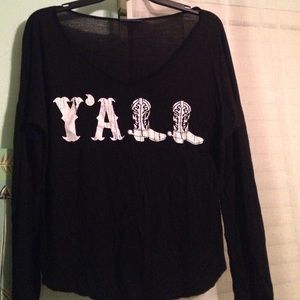 Long sleeve "yall" shirt
