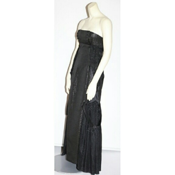 Bcbg Max Azria Runway Black Jaqcuard Dress - Picture 2 of 4