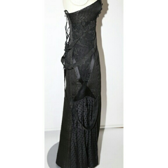 Bcbg Max Azria Runway Black Jaqcuard Dress - Picture 3 of 4