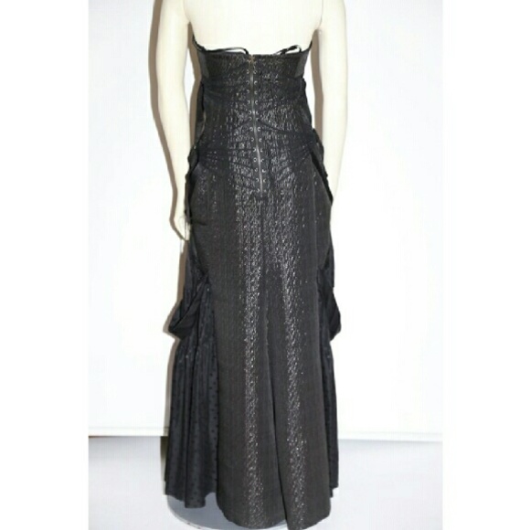 Bcbg Max Azria Runway Black Jaqcuard Dress - Picture 4 of 4