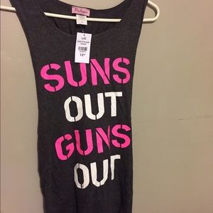 Suns out guns out shirt.