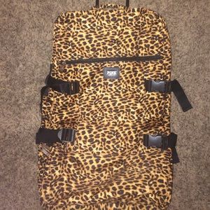Victorias Secret PINK Leopard Wheelie Suitcase