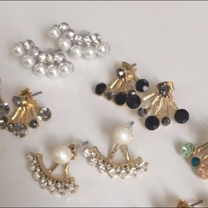 2 pairs pearl earrings - 1silver 1gold