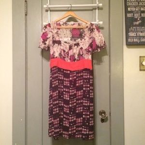 Urban Outfitters LUX sheer multi print dress.