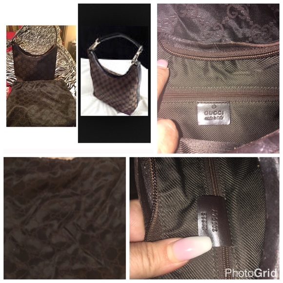 Authentic Gucci Chocolate Brown Monogram Hobo - Picture 2 of 2