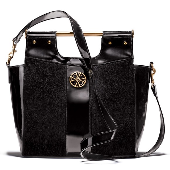 Black and Gold Tote. *tiny scuffs from storage*